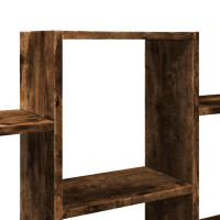 Produktbild för Vägghylla rökfärgad ek 159x18x66 cm konstruerat trä