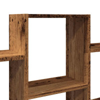 Produktbild för Vägghylla åldrat trä 159x18x66 cm konstruerat trä
