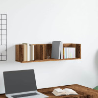 Produktbild för CD-hylla åldrat trä 75x18x18 cm konstruerat trä