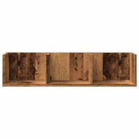 Produktbild för CD-hylla åldrat trä 75x18x18 cm konstruerat trä