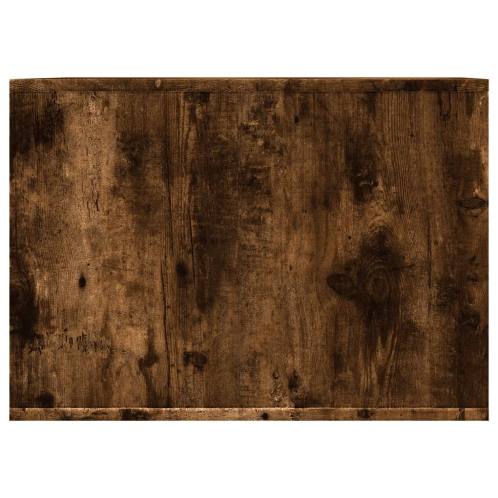 Produktbild för Skåp för kattlåda rökfärgad ek 47x59x42 cm konstruerat trä
