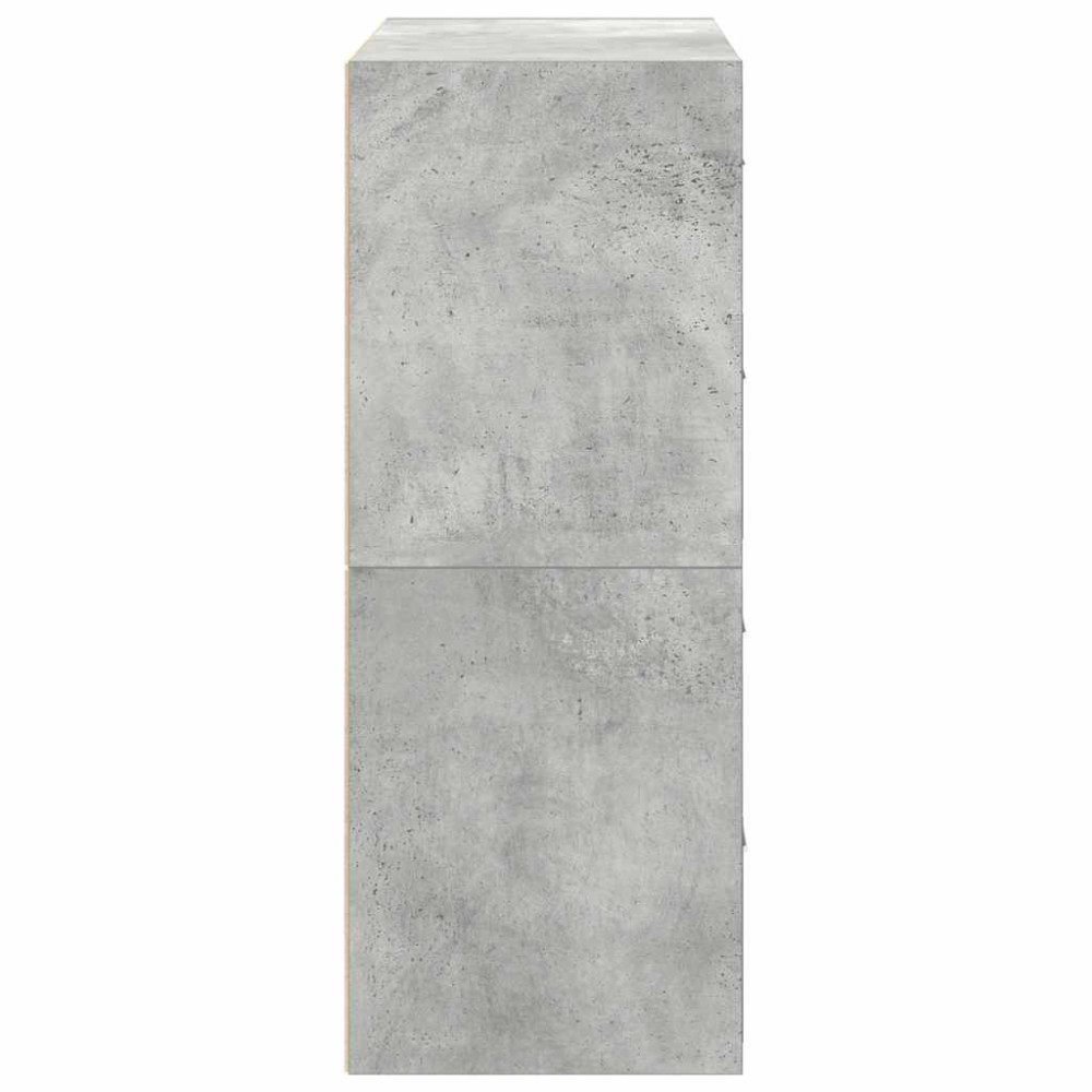 Produktbild för Skåp med 2 lådor 2 st betonggrå 60x31x40 cm konstruerat trä