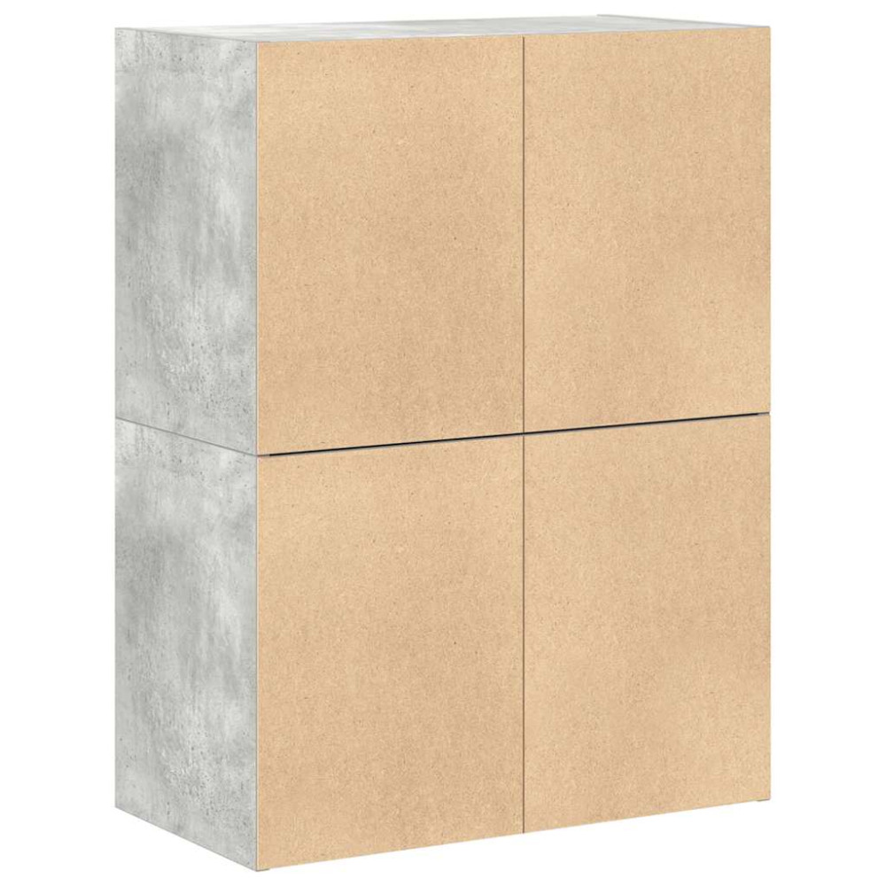 Produktbild för Skåp med 2 lådor 2 st betonggrå 60x31x40 cm konstruerat trä