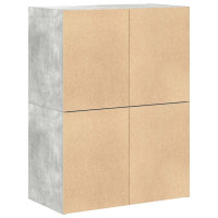 Produktbild för Skåp med 2 lådor 2 st betonggrå 60x31x40 cm konstruerat trä