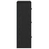Produktbild för Bokhylla svart ek 60x24x76,5 cm konstruerat trä