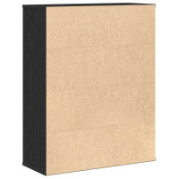 Produktbild för Bokhylla svart ek 60x24x76,5 cm konstruerat trä