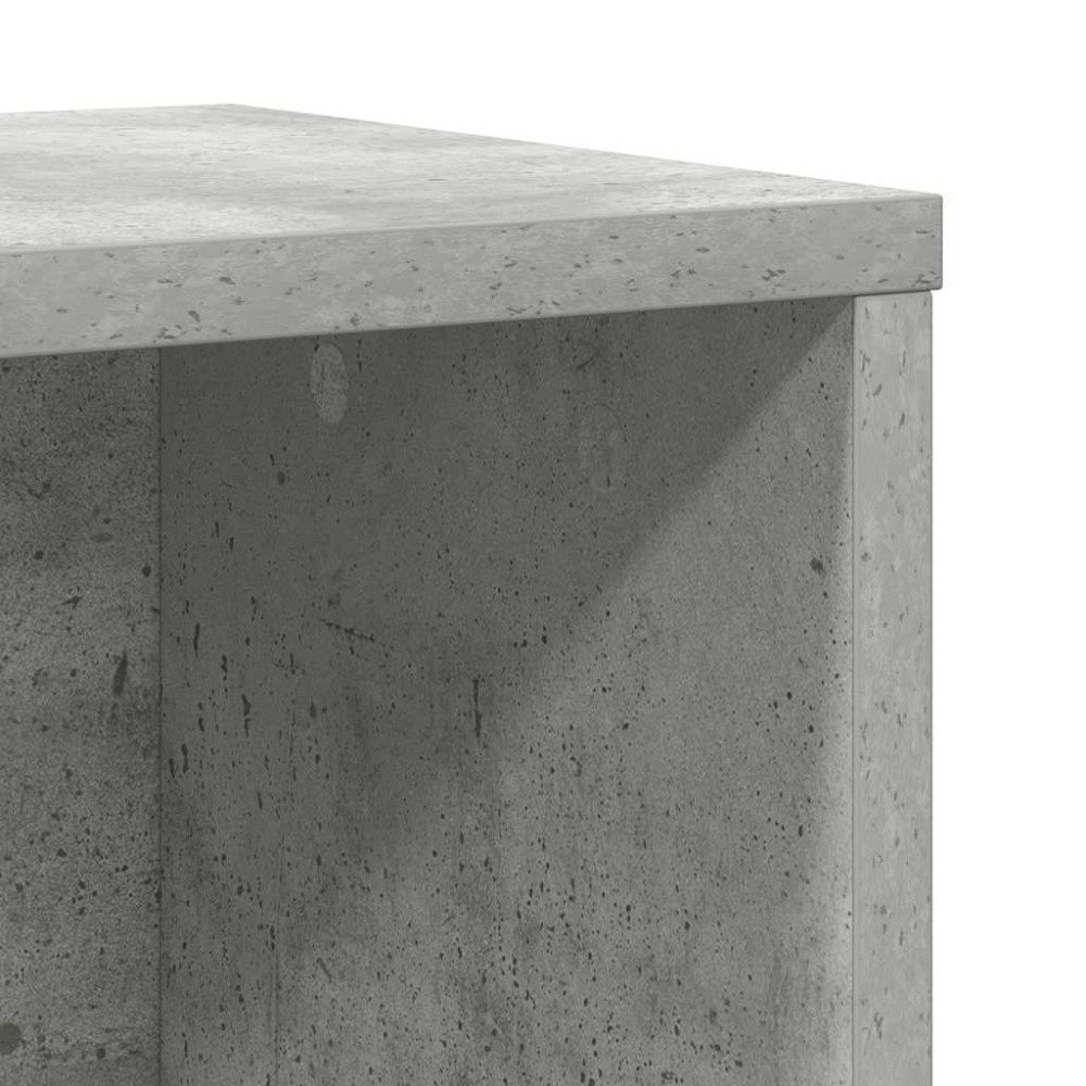 Produktbild för Bokhylla betonggrå 60x24x76,5 cm konstruerat trä
