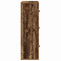 Produktbild för Bokhylla åldrat trä 60x24x76,5 cm konstruerat trä