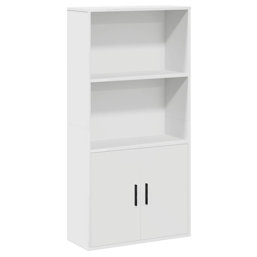 Produktbild för Bokhylla vit 60x24x120 cm konstruerat trä