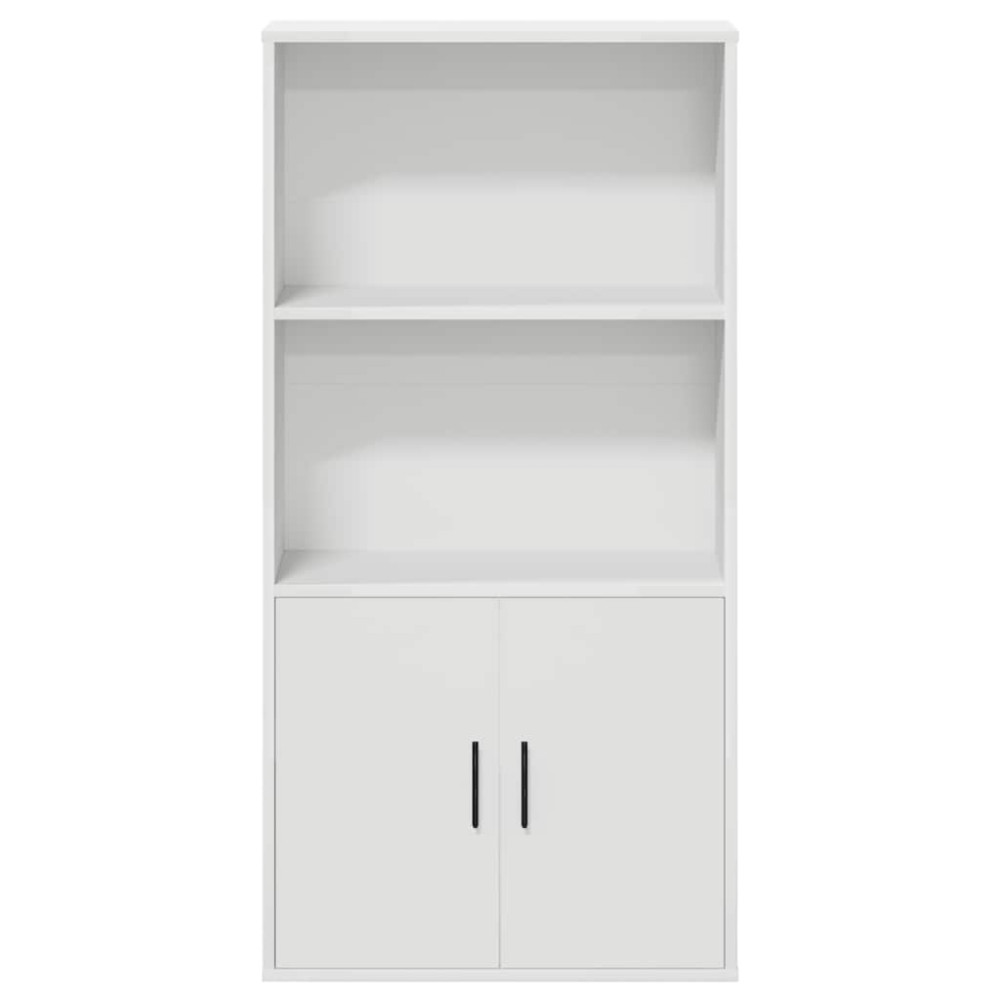 Produktbild för Bokhylla vit 60x24x120 cm konstruerat trä