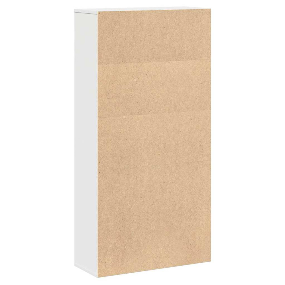 Produktbild för Bokhylla vit 60x24x120 cm konstruerat trä