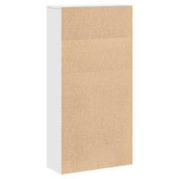 Produktbild för Bokhylla vit 60x24x120 cm konstruerat trä