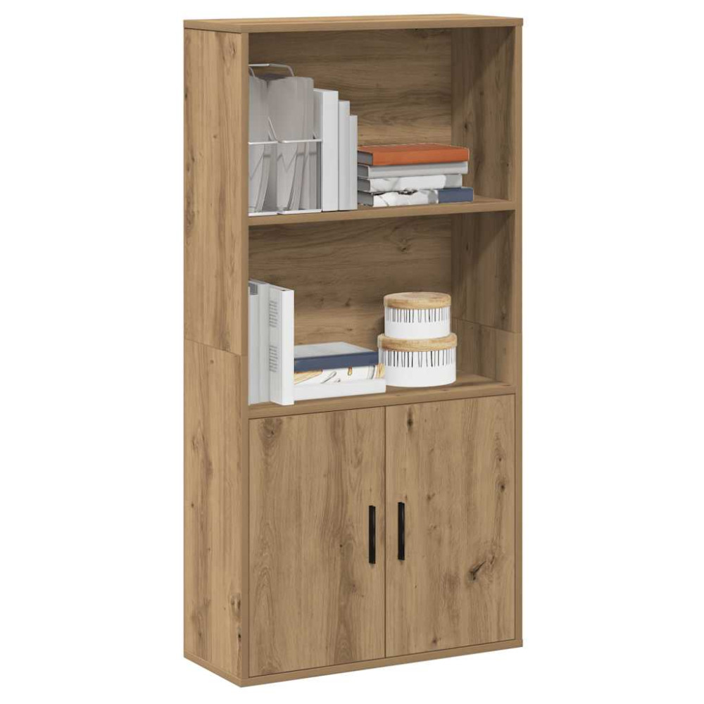 Produktbild för Bokhylla ek 60x24x120 cm konstruerat trä