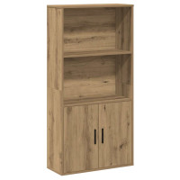 Produktbild för Bokhylla ek 60x24x120 cm konstruerat trä