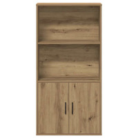 Produktbild för Bokhylla ek 60x24x120 cm konstruerat trä