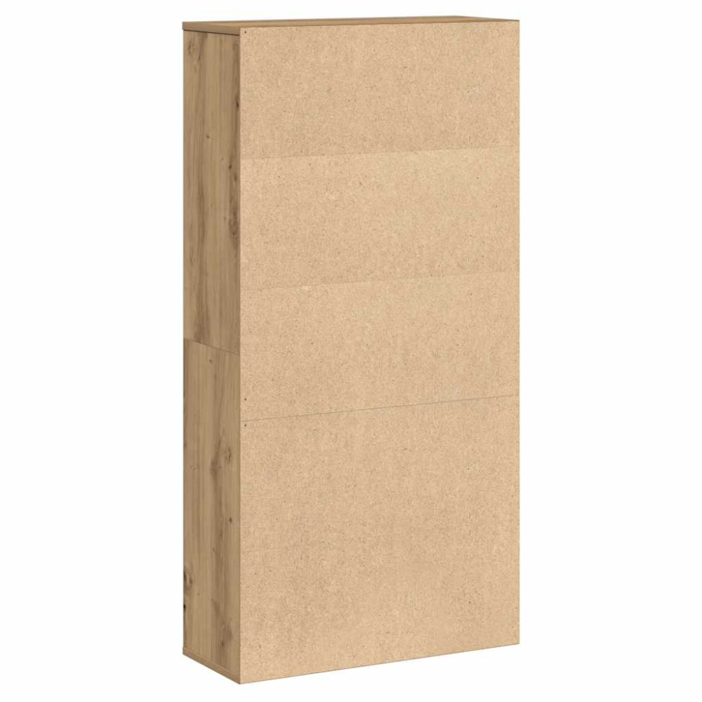 Produktbild för Bokhylla ek 60x24x120 cm konstruerat trä