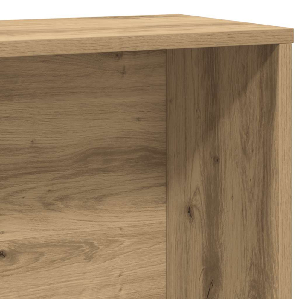 Produktbild för Bokhylla ek 60x24x120 cm konstruerat trä