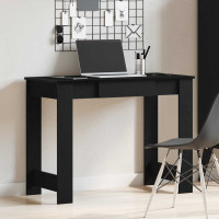 Produktbild för Skrivbord svart 100x45x75 cm konstruerat trä