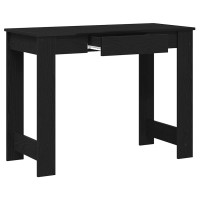 Produktbild för Skrivbord svart 100x45x75 cm konstruerat trä