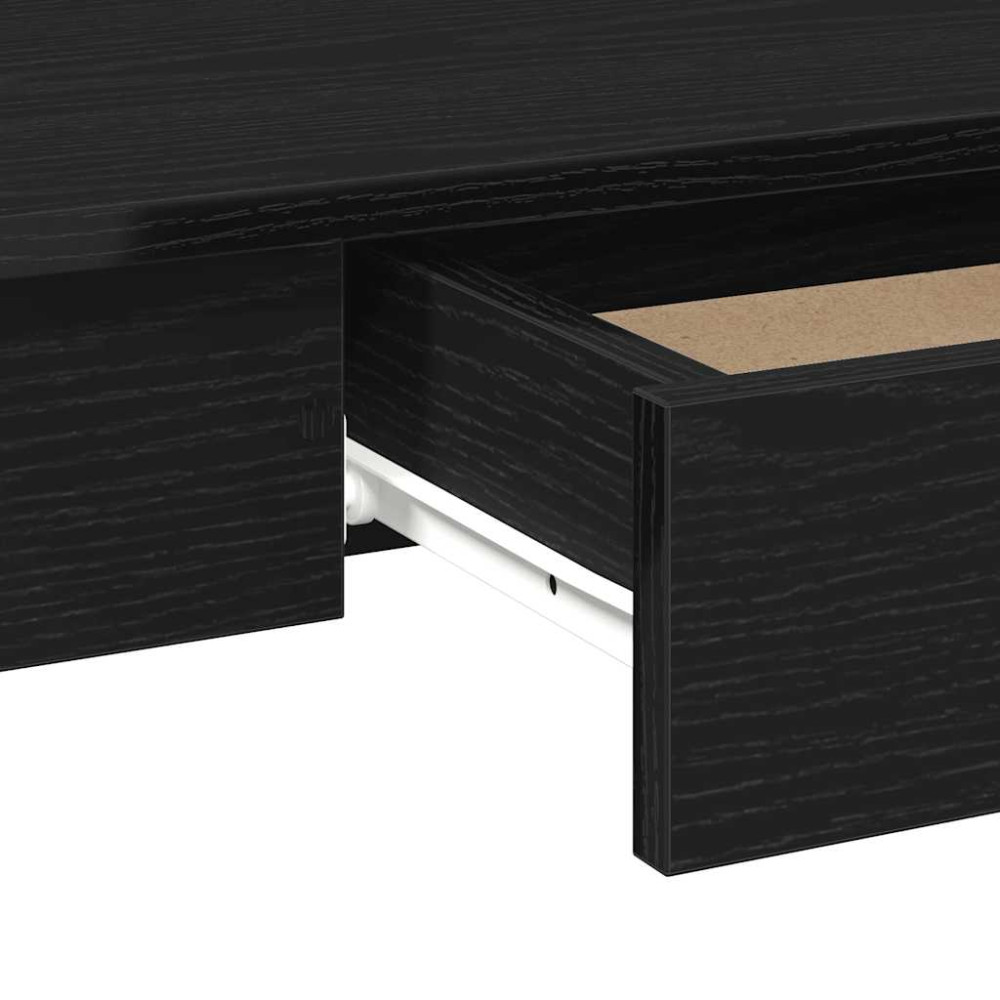 Produktbild för Skrivbord svart 100x45x75 cm konstruerat trä