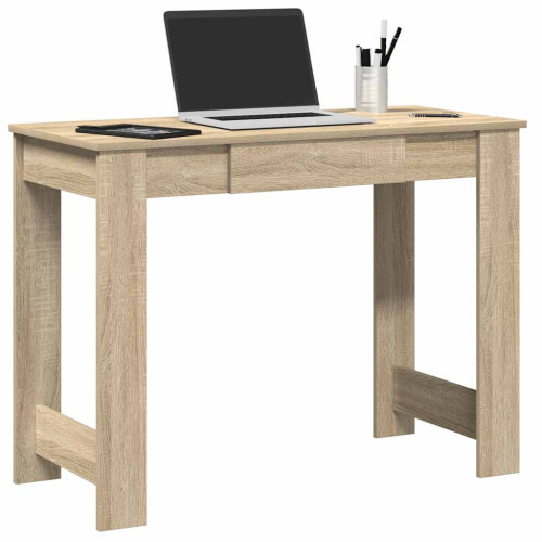 vidaXL Skrivbord sonoma-ek 100x45x75 cm konstruerat trä