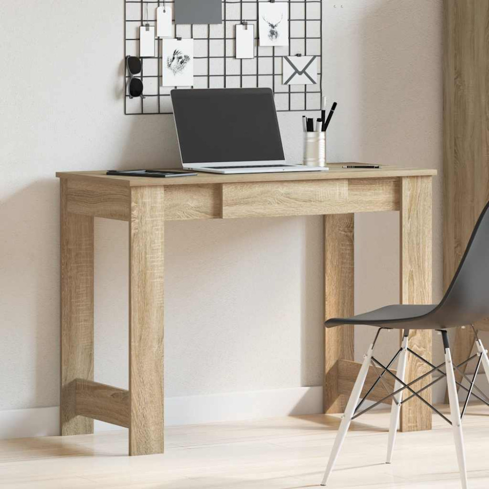 Produktbild för Skrivbord sonoma-ek 100x45x75 cm konstruerat trä