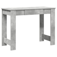 Produktbild för Skrivbord betonggrå 100x45x75 cm konstruerat trä