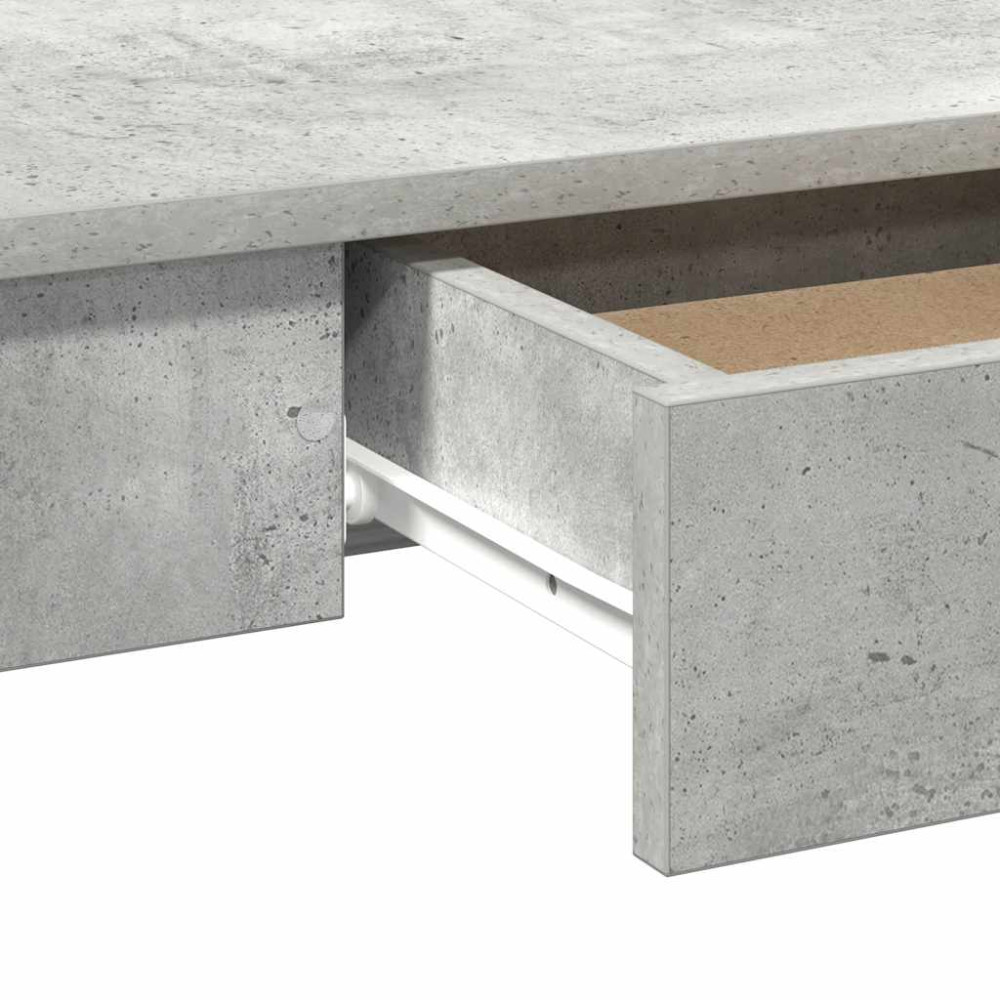 Produktbild för Skrivbord betonggrå 100x45x75 cm konstruerat trä