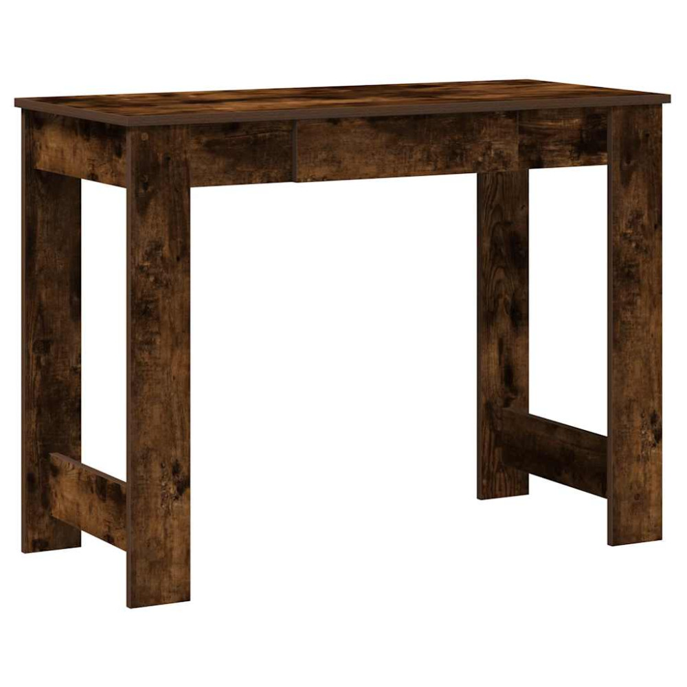 Produktbild för Skrivbord rökfärgad ek 100x45x75 cm konstruerat trä