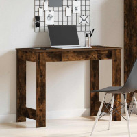 Produktbild för Skrivbord rökfärgad ek 100x45x75 cm konstruerat trä