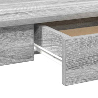 Produktbild för Skrivbord grå sonoma 100x45x75 cm konstruerat trä