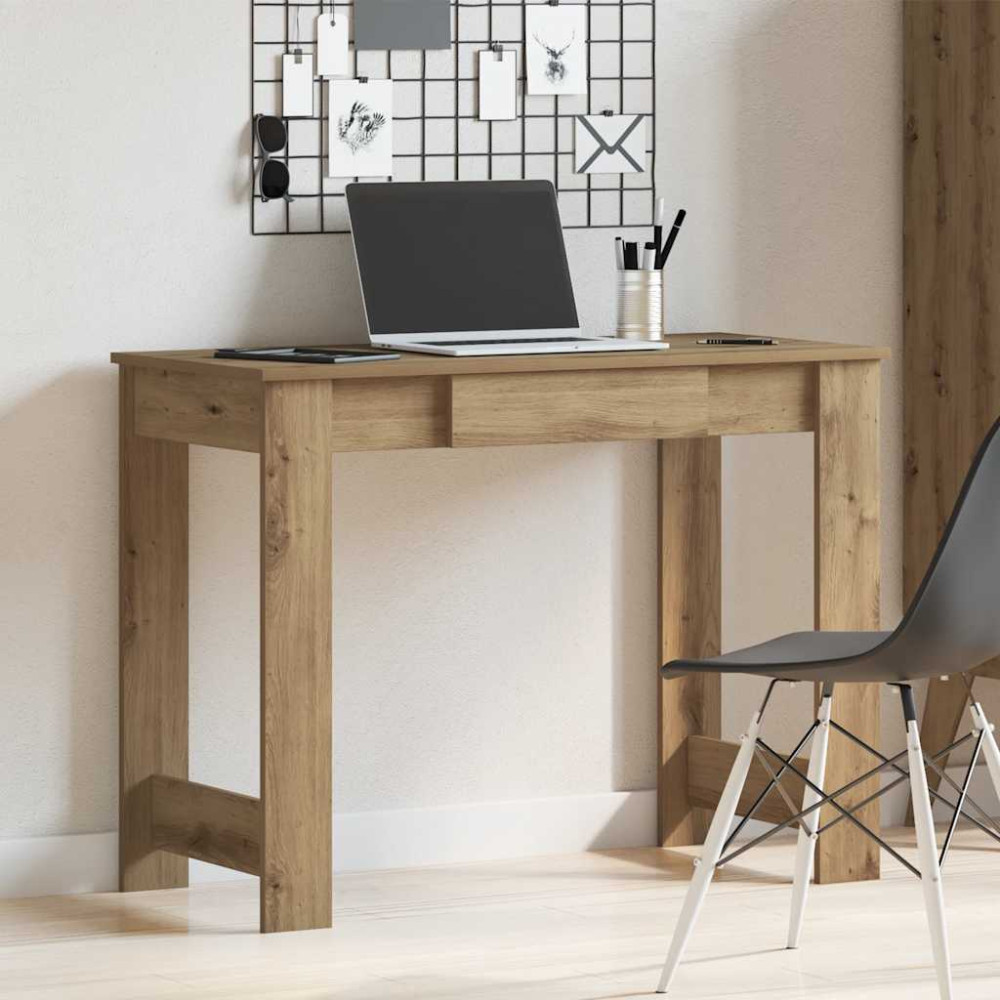 Produktbild för Skrivbord artisan ek 100x45x75 cm konstruerat trä