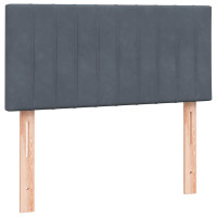 Produktbild för Ramsäng med madrass mörkgrå 80x210 cm sammet
