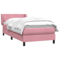 Produktbild för Ramsäng med madrass rosa 80x220 cm sammet