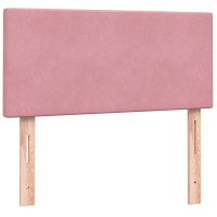 Produktbild för Ramsäng med madrass rosa 80x220 cm sammet