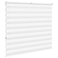 Produktbild för Rullgardin zebra vit 155x150 cm tyg bredd 150,9 cm polyester