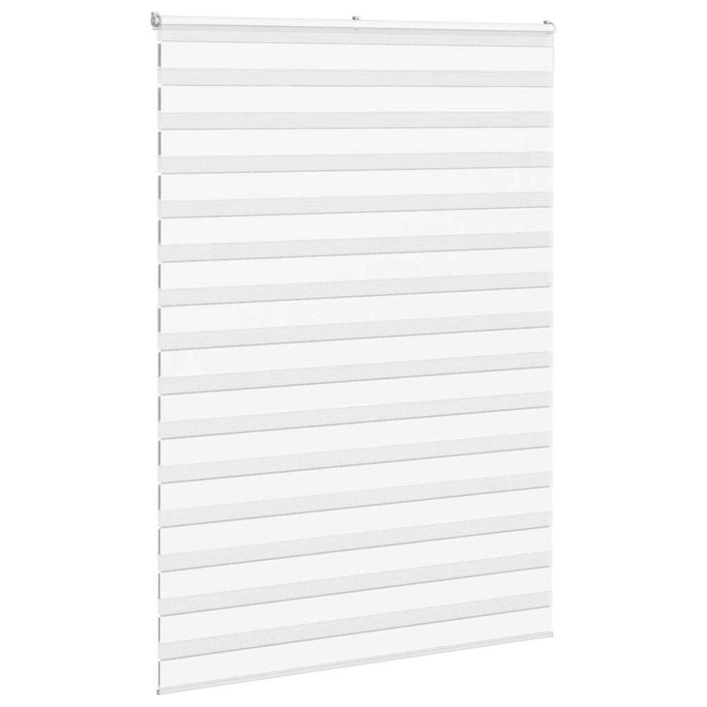 Produktbild för Rullgardin zebra vit 165x200 cm tyg bredd 160,9 cm polyester
