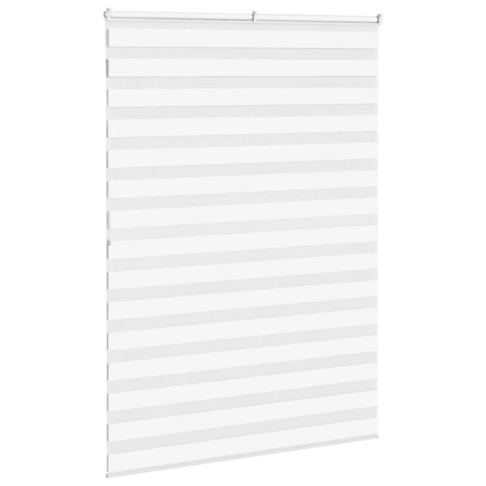 Produktbild för Rullgardin zebra vit 165x200 cm tyg bredd 160,9 cm polyester