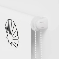 Produktbild för Rullgardin för dusch 90x240 cm tyg bredd 86 cm