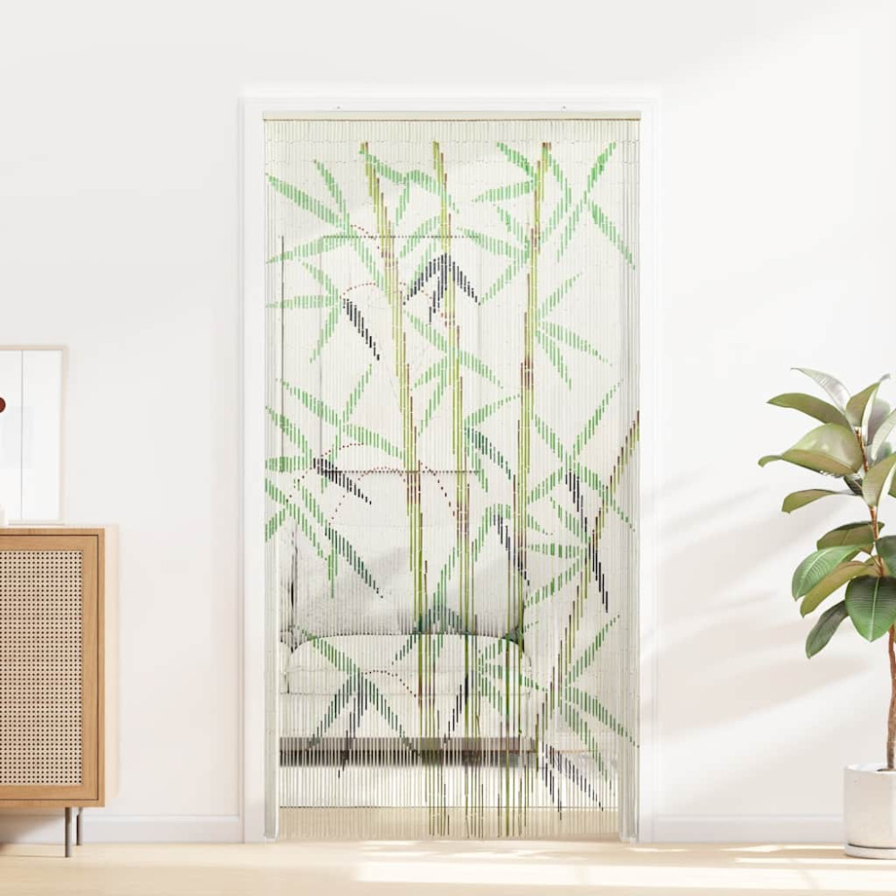 Produktbild för Insektsdörrgardin bambutryck 100x220 cm bambu