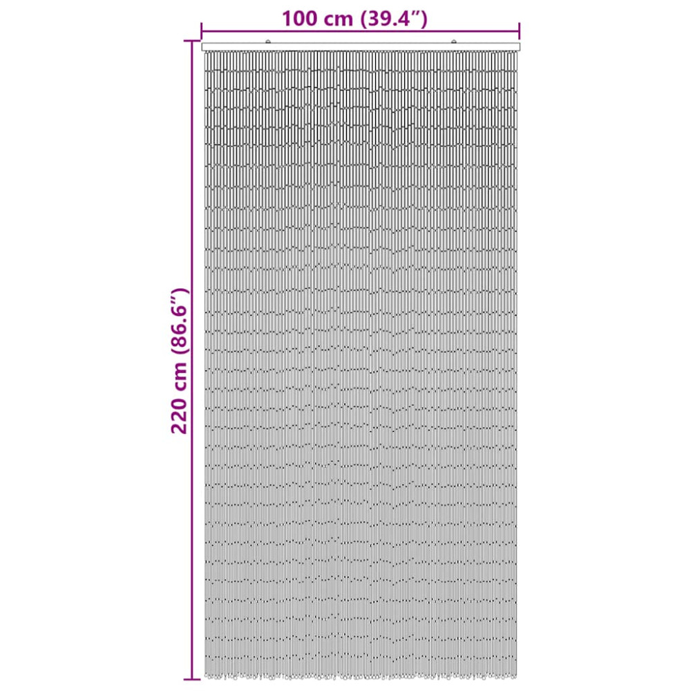 Produktbild för Insektsdörrgardin bambutryck 100x220 cm bambu