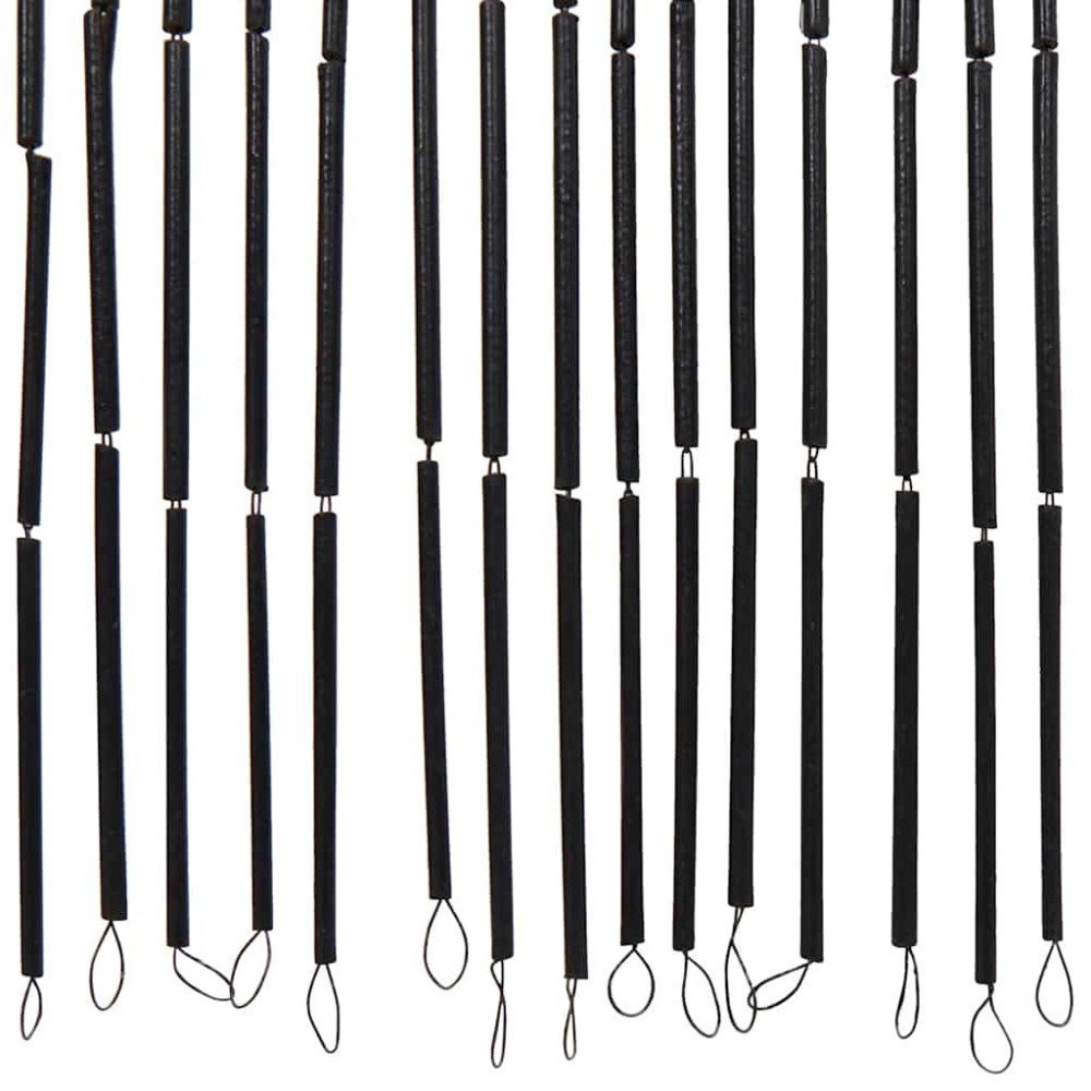 Produktbild för Insektsdörrgardin palmtryck 90x220 cm bambu