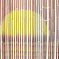 Produktbild för Insektsdörrgardin palmtryck 90x220 cm bambu