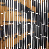 Produktbild för Insektsdörrgardin palmtryck 90x220 cm bambu