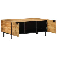 Produktbild för Soffbord brun 100x54x40 cm mango i massivt trä