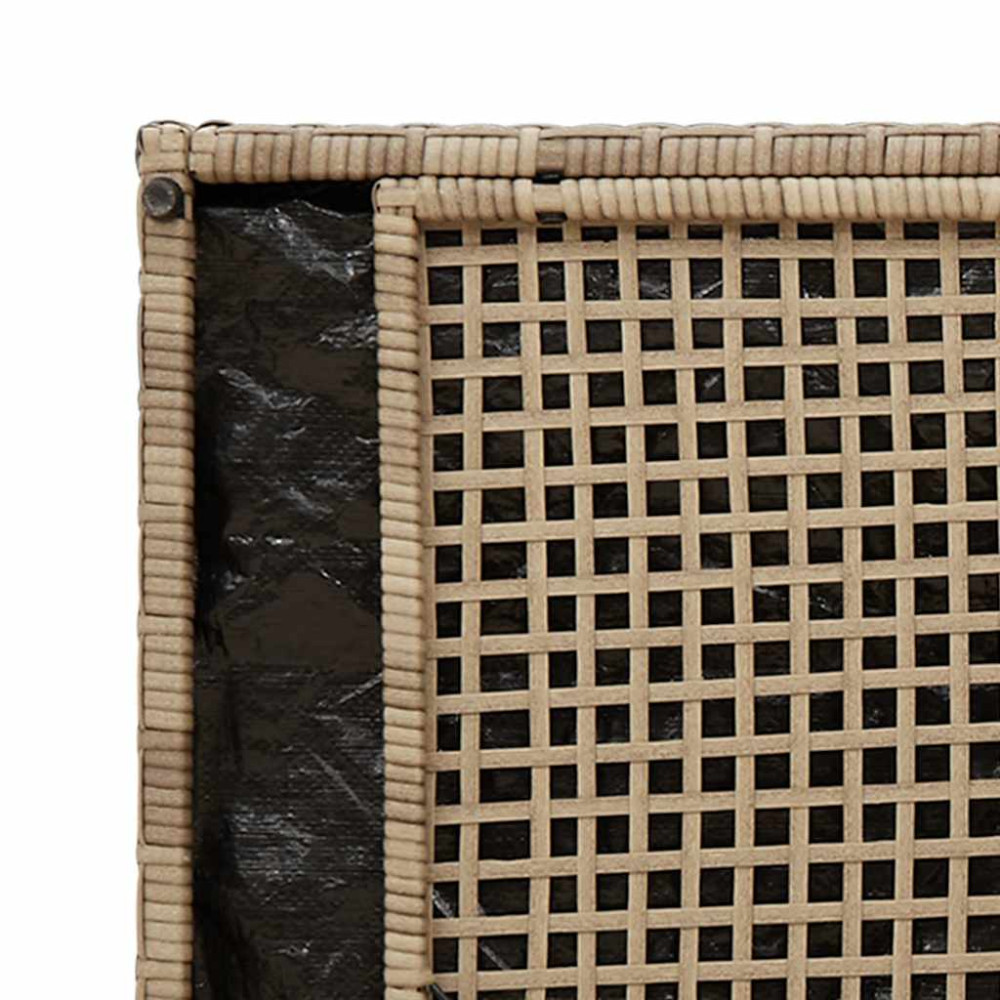 Produktbild för Förvaringsbänk för utomhusbruk dyna beige 100 cm konstrotting