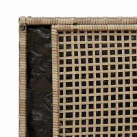 Produktbild för Förvaringsbänk för utomhusbruk dyna beige 100 cm konstrotting