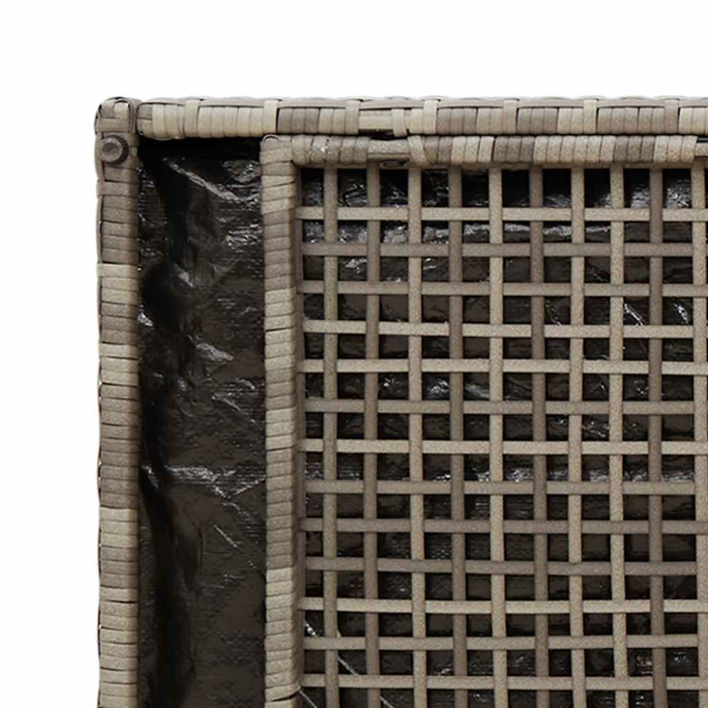 Produktbild för Förvaringsbänk för utomhusbruk dyna grå 100 cm konstrotting