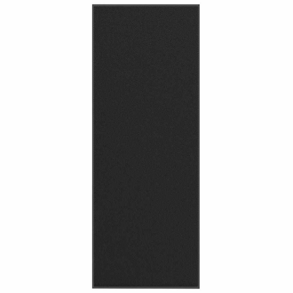 Produktbild för Dörrmatta svart 115x300 cm