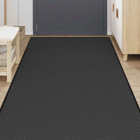 Produktbild för Dörrmatta svart 115x300 cm